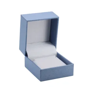 🆕📦 Leatherette Box for Earring / Pendant. Inner Satin Lid & Flock Base (Sky Blue Outer, White Inner)