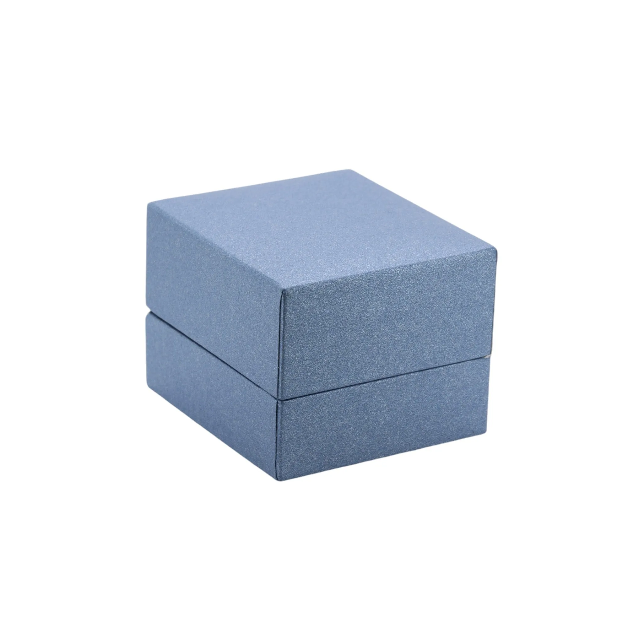 🆕📦 Leatherette Box for Earring / Pendant. Inner Satin Lid & Flock Base (Sky Blue Outer, White Inner)