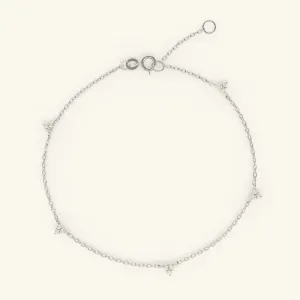 0.09CT natural Dimond Thin Chain Bracelet