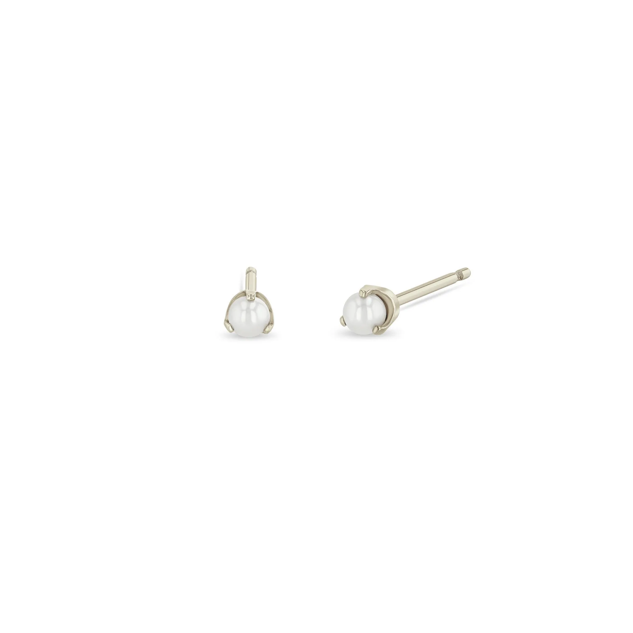 14k Prong Pearl Studs