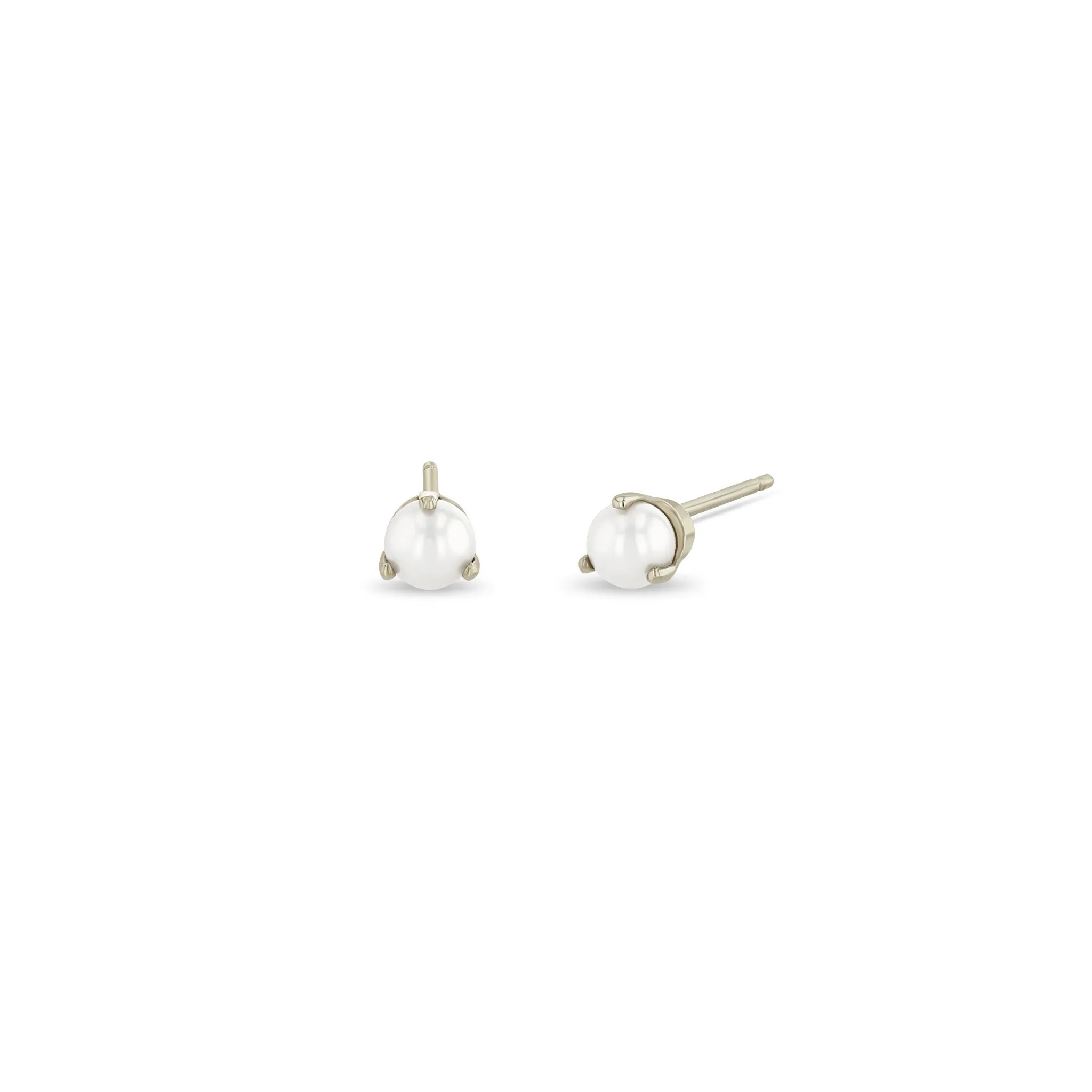 14k Prong Pearl Studs