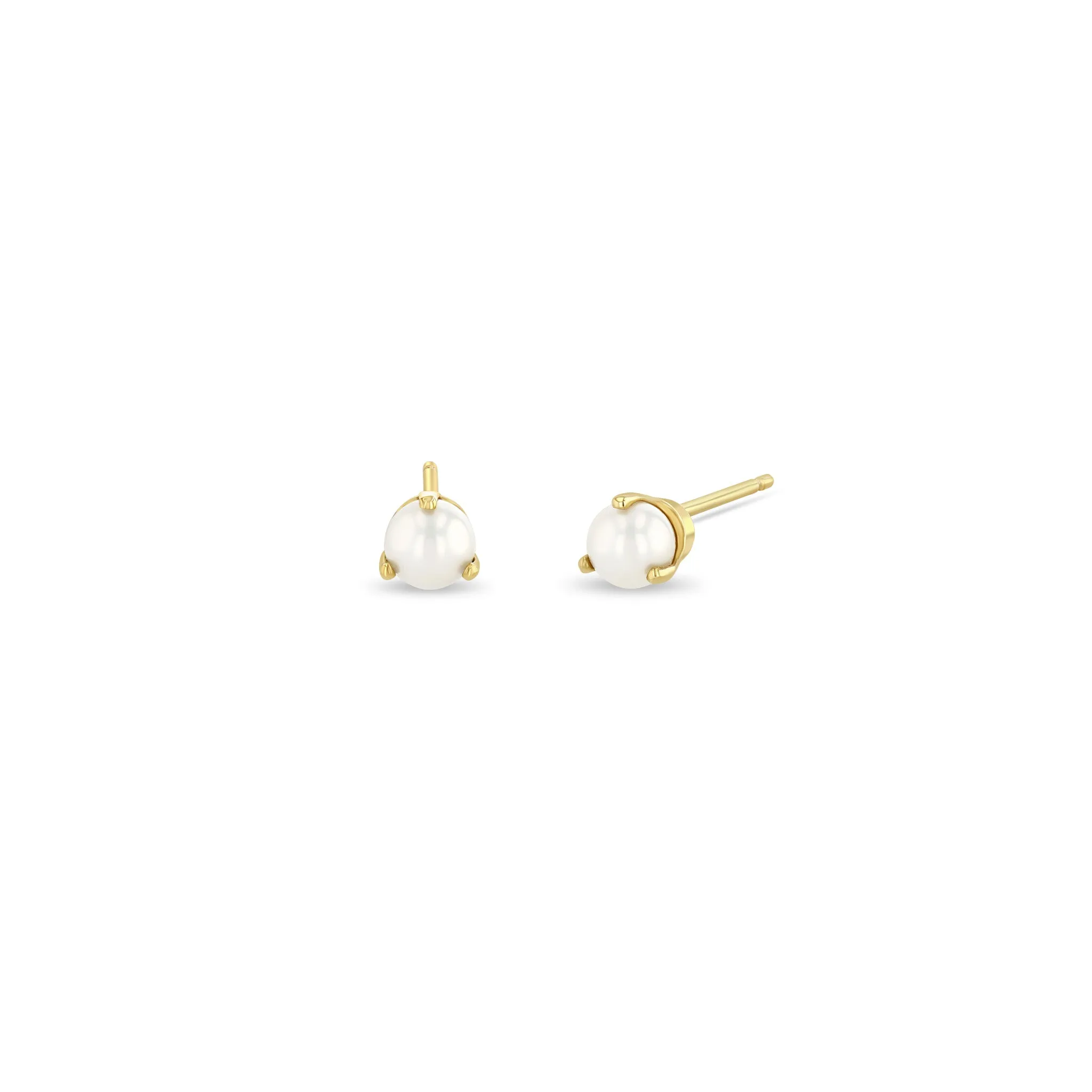 14k Prong Pearl Studs