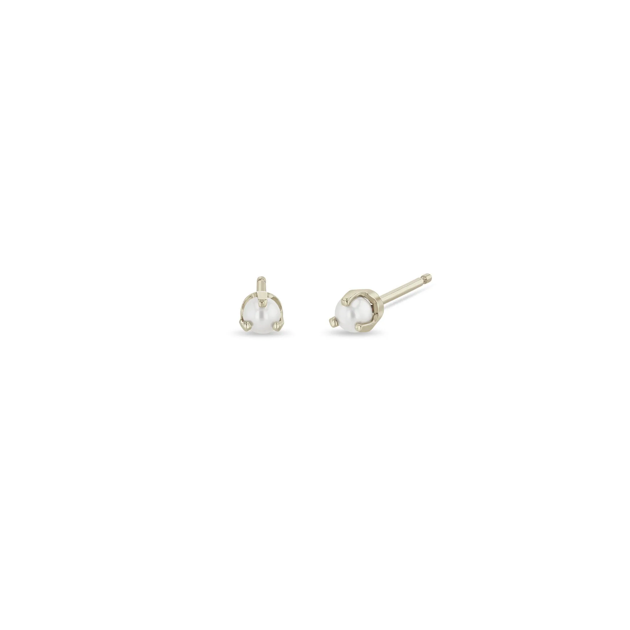 14k Prong Pearl Studs