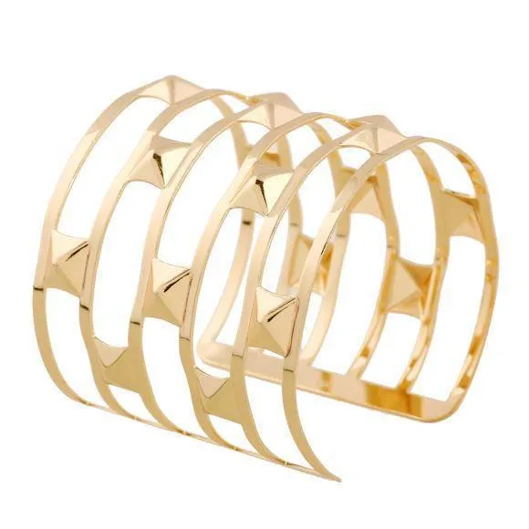 19 Designs, Simple Geometric Style Pop Punk Metal Bracelet Bangles