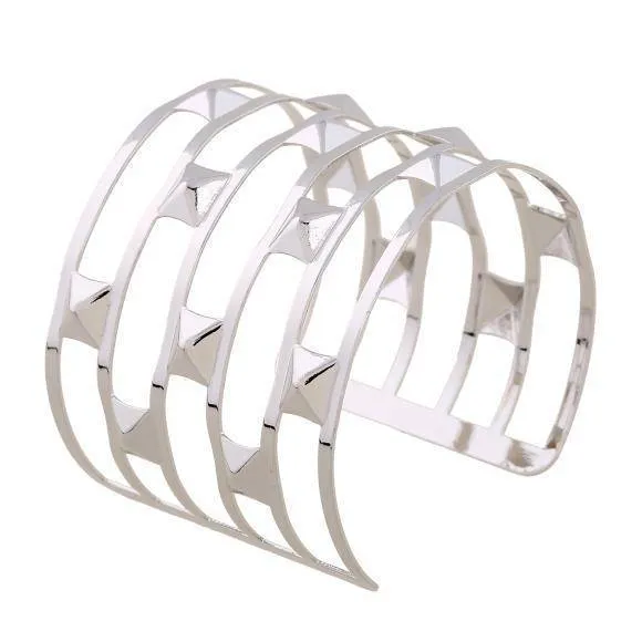 19 Designs, Simple Geometric Style Pop Punk Metal Bracelet Bangles