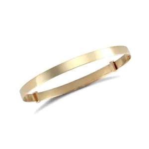 9ct Yellow Gold 4.0mm Polished Expandable Maidens Bangle 3.6g