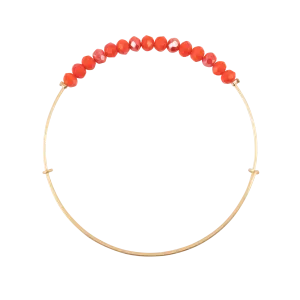 AB Coral/Peach Crystal Bangle