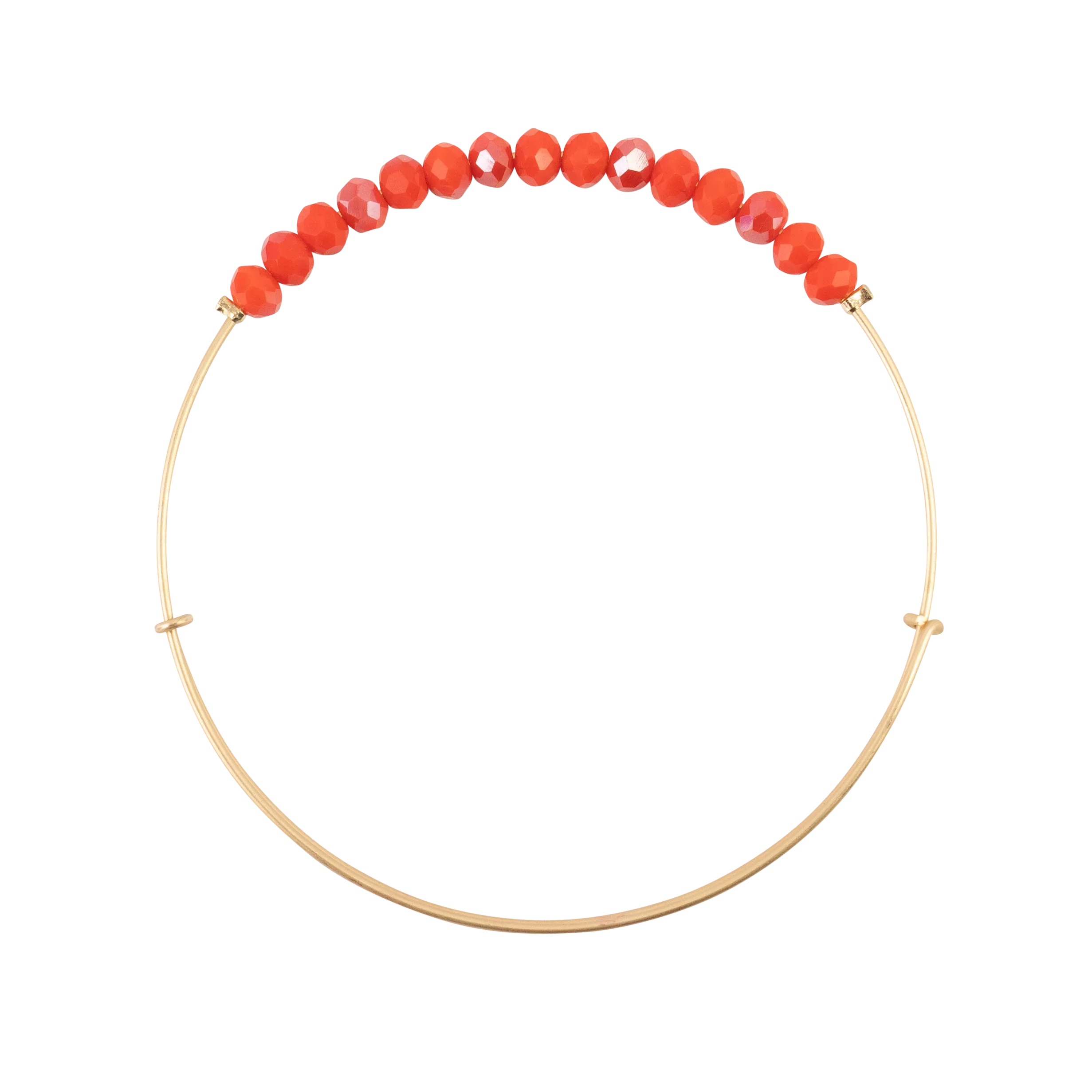 AB Coral/Peach Crystal Bangle