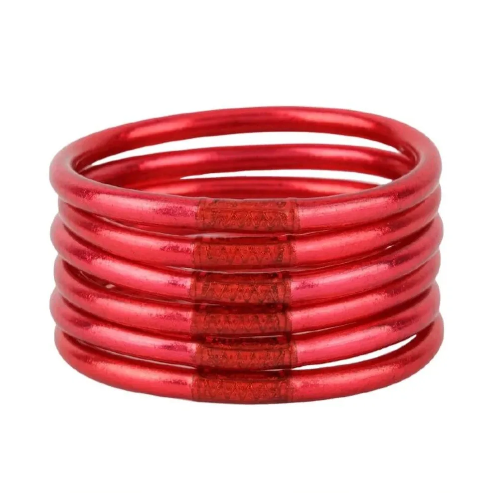 All Weather Bangle Set of 6 - Pink