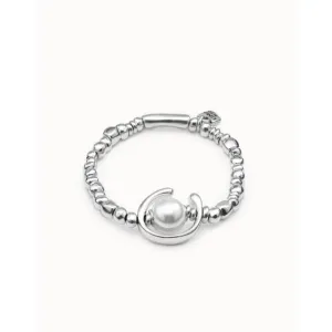 Another Round Oh Oh Oh! White Metal Pearl Shell Bracelet