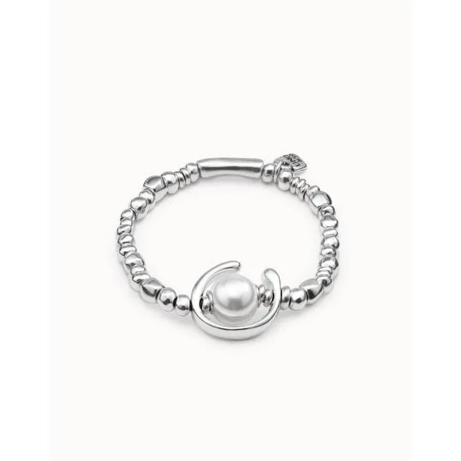 Another Round Oh Oh Oh! White Metal Pearl Shell Bracelet