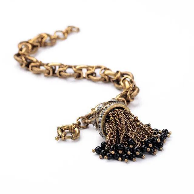 Antique Gold Color Tassel Bracelet Bangles