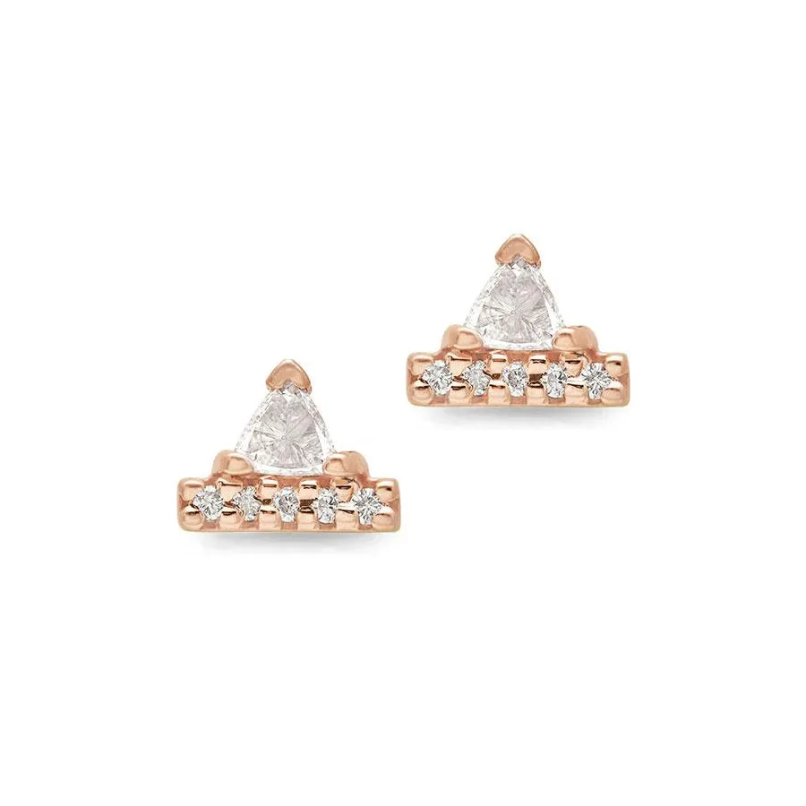 Bea Stardust Stud - 14k Gold & White Diamond