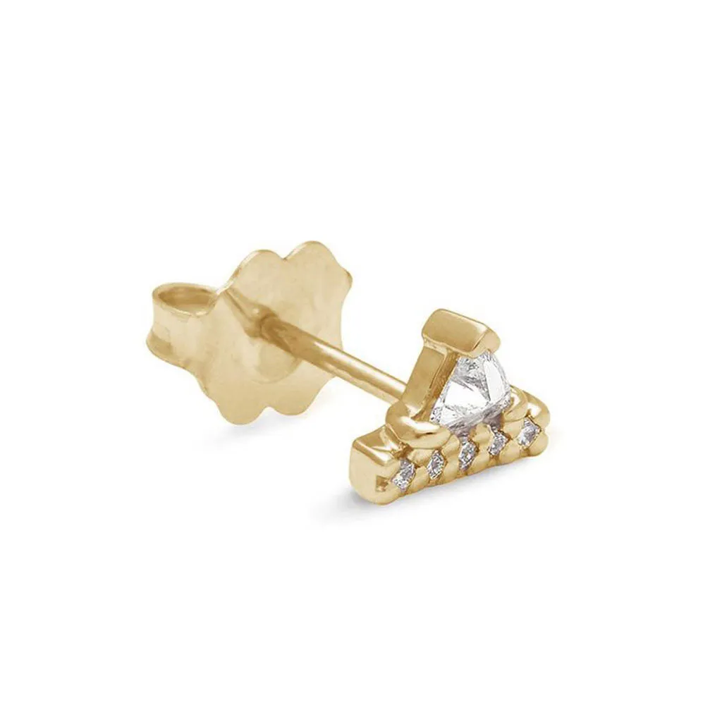 Bea Stardust Stud - 14k Gold & White Diamond