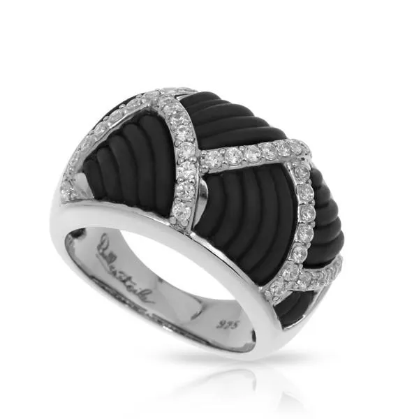 Belle Etoile Striatta Ring Classic Fine Solid Sterling Silver