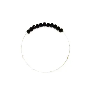 Black Crystal Wire Bangle