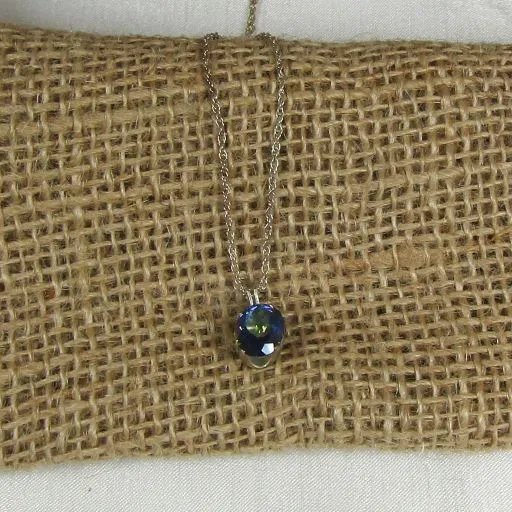 Blue Topaz Pendant Necklace