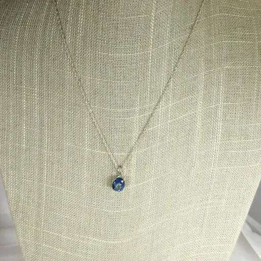 Blue Topaz Pendant Necklace