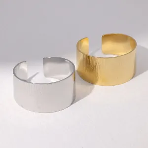 Bold Stainless Steel Electroplating Bangles