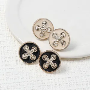 Button Stud Earrings