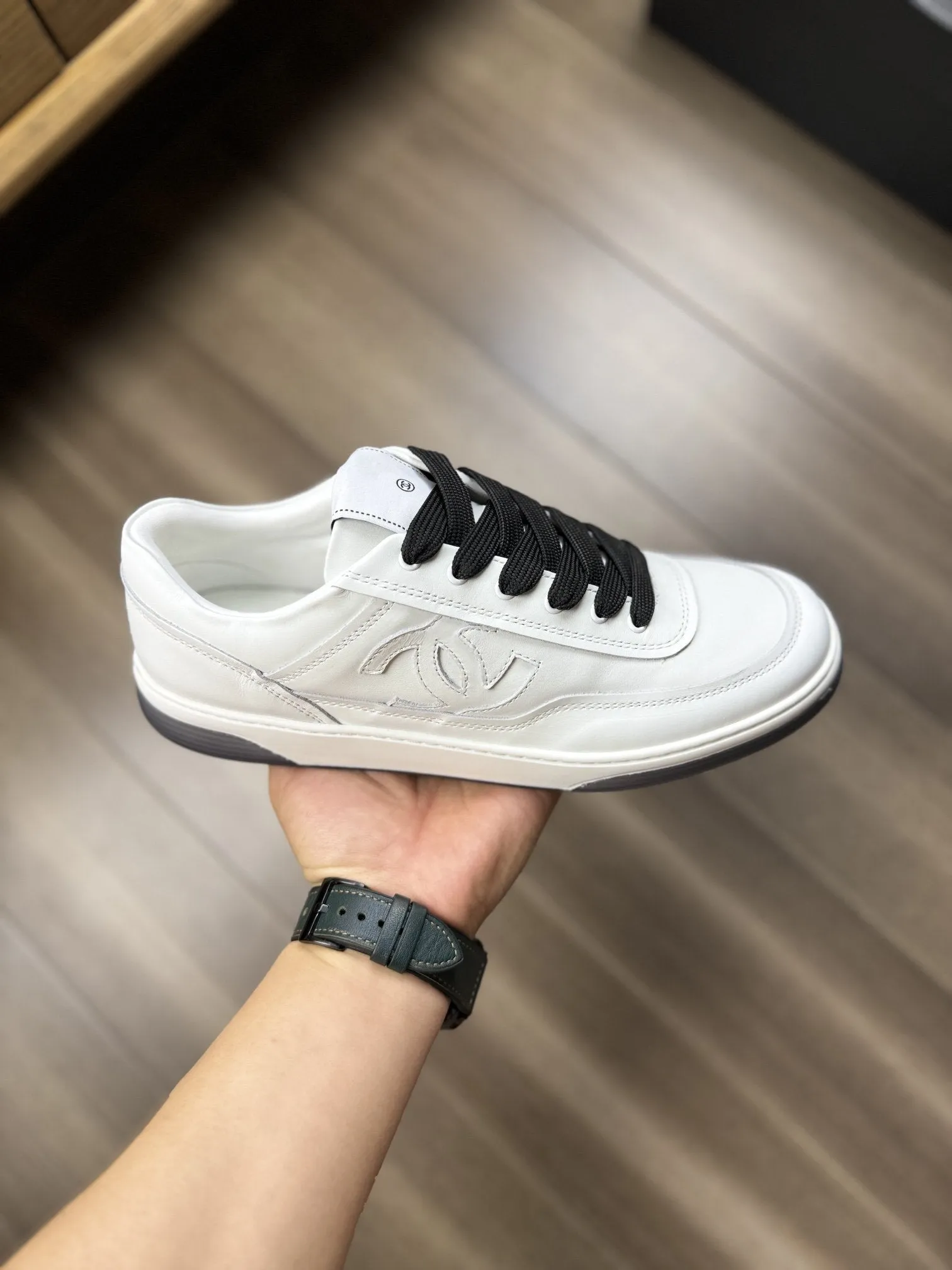 CC TRAINERS CALFSKIN WHITE