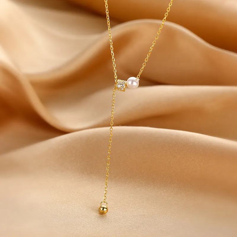 Claudia Pearl Drop Necklace