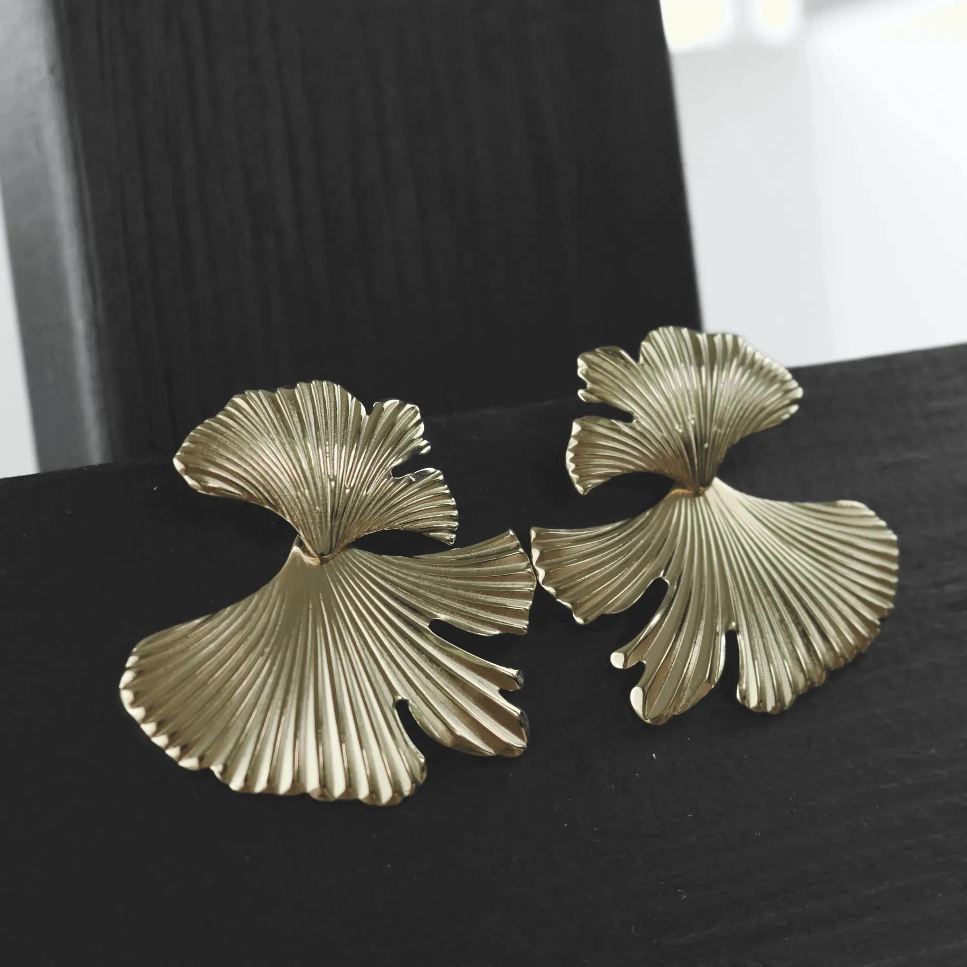 Courage Waterproof Lotus Statement Earring 18K Gold Plating