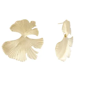 Courage Waterproof Lotus Statement Earring 18K Gold Plating