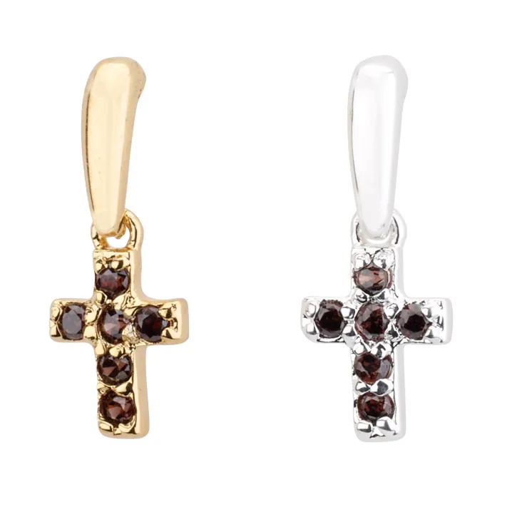 Crystal Cross Stud Earrings