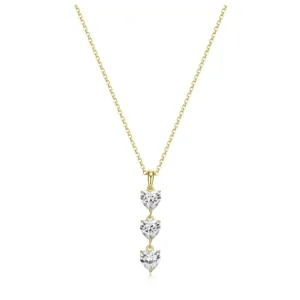 CZ Dangle Heart Necklace