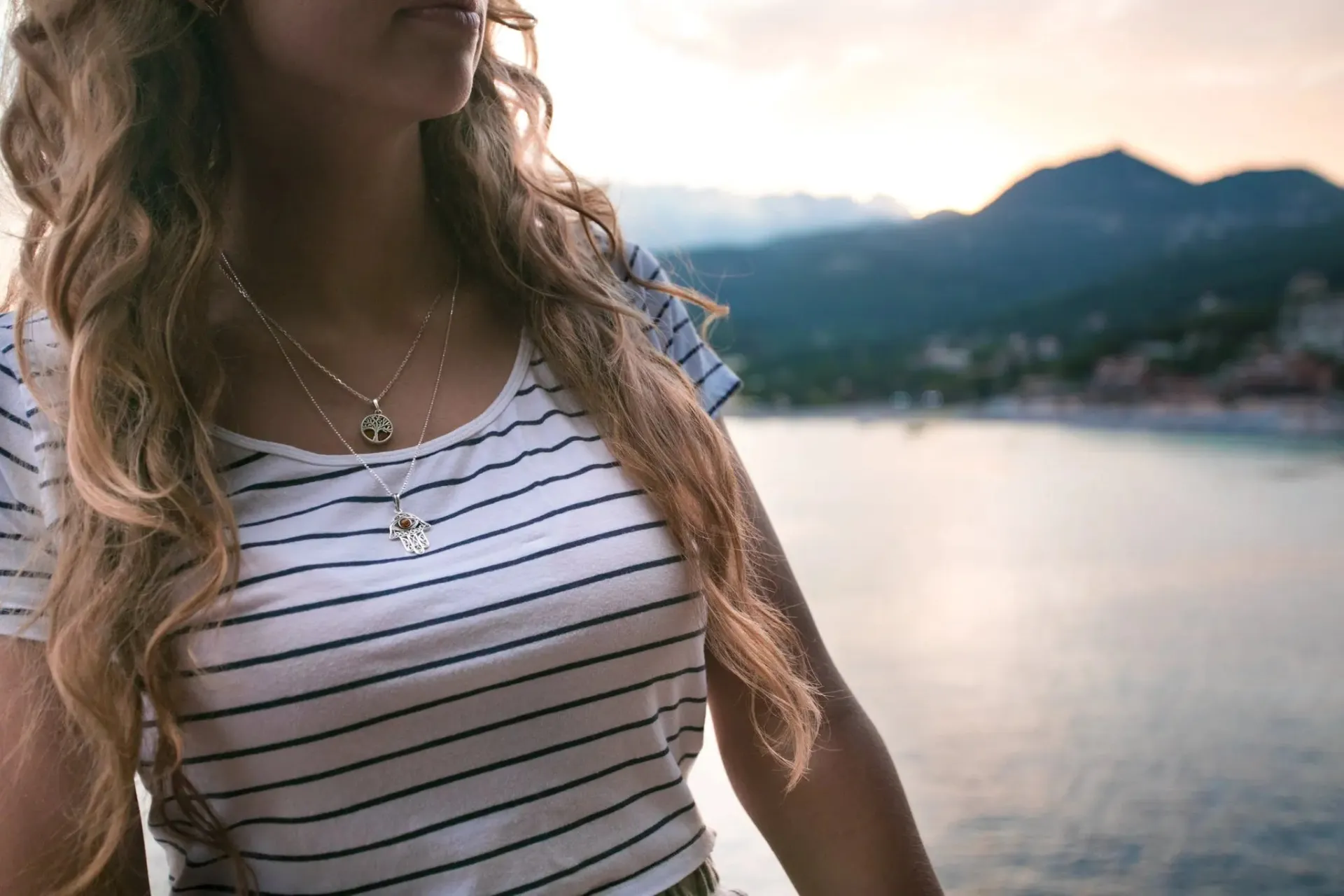 Dainty Mini Tree of Life Pendant | Sterling Silver Amber Charm Necklace