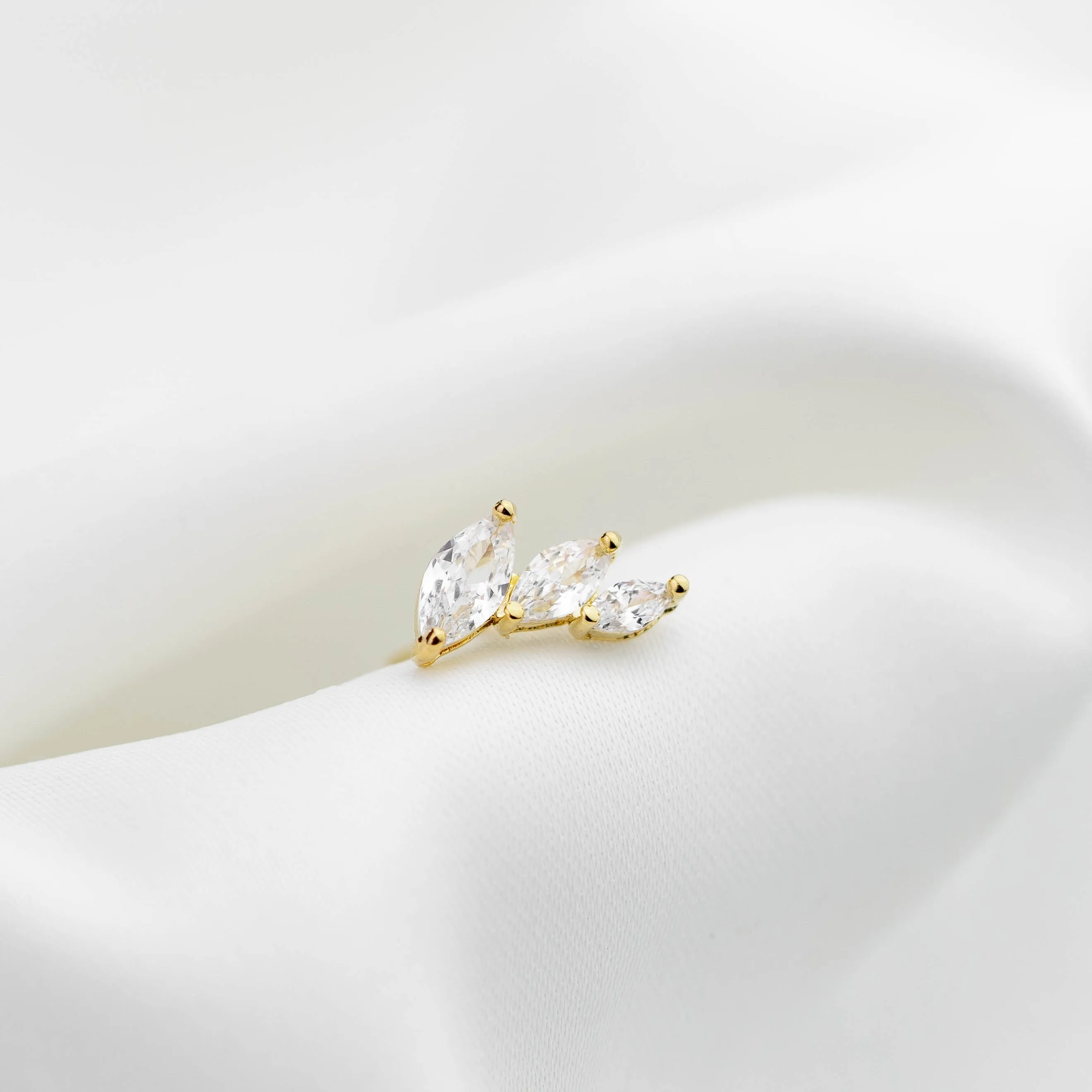 Delicate Marquise Diamonds Stud