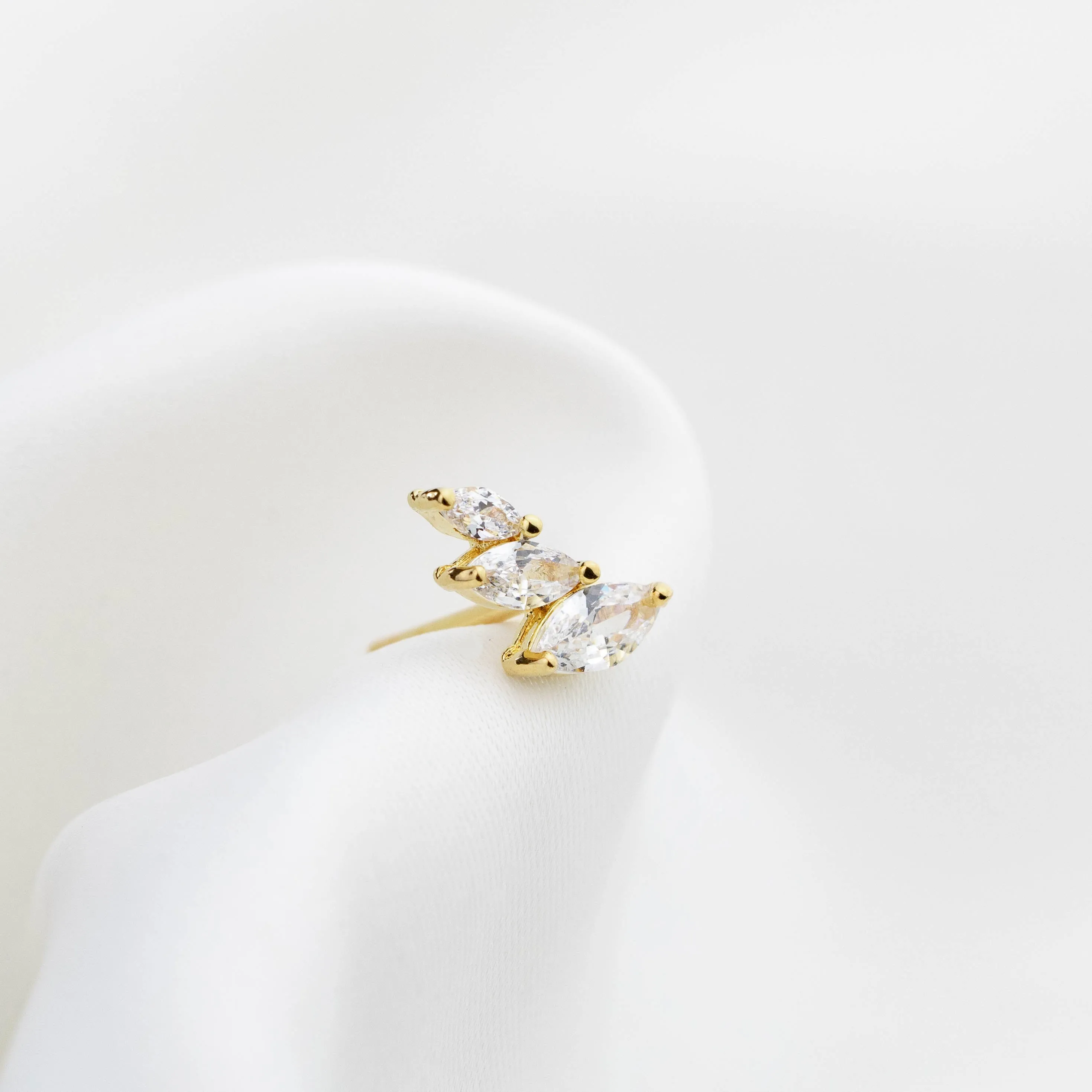 Delicate Marquise Diamonds Stud