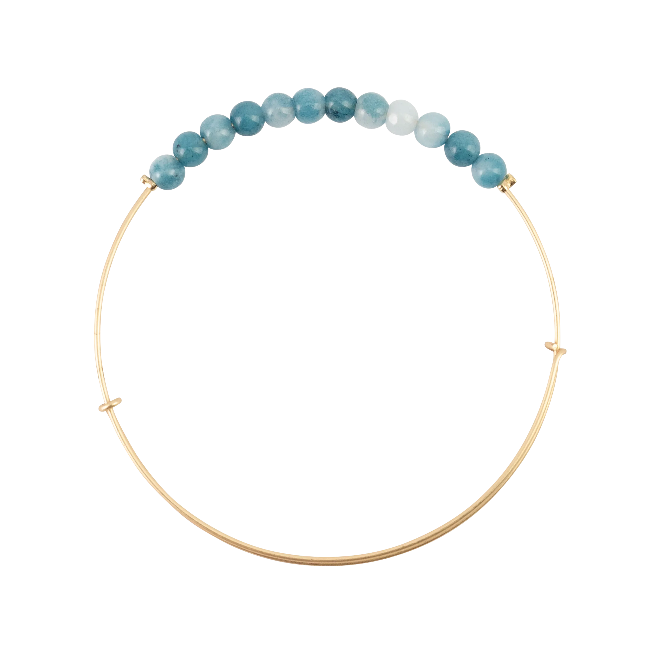 Denim Blue Quartz Stone Bangle