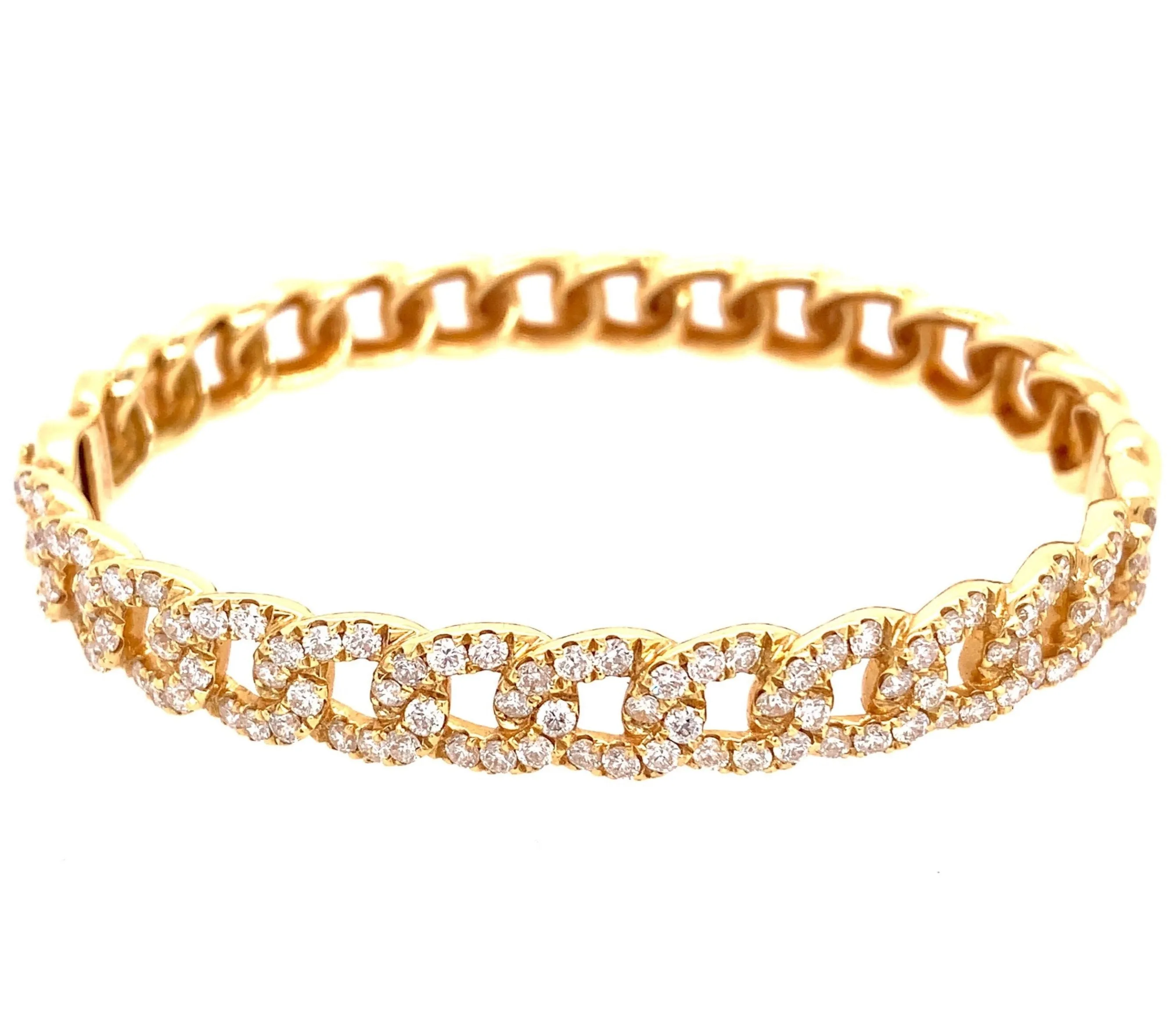 Diamond Curb Link Bangle