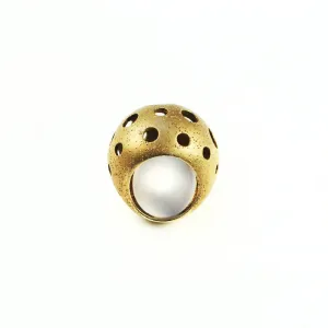 Diamond Dusted Lunar Sphere Ring