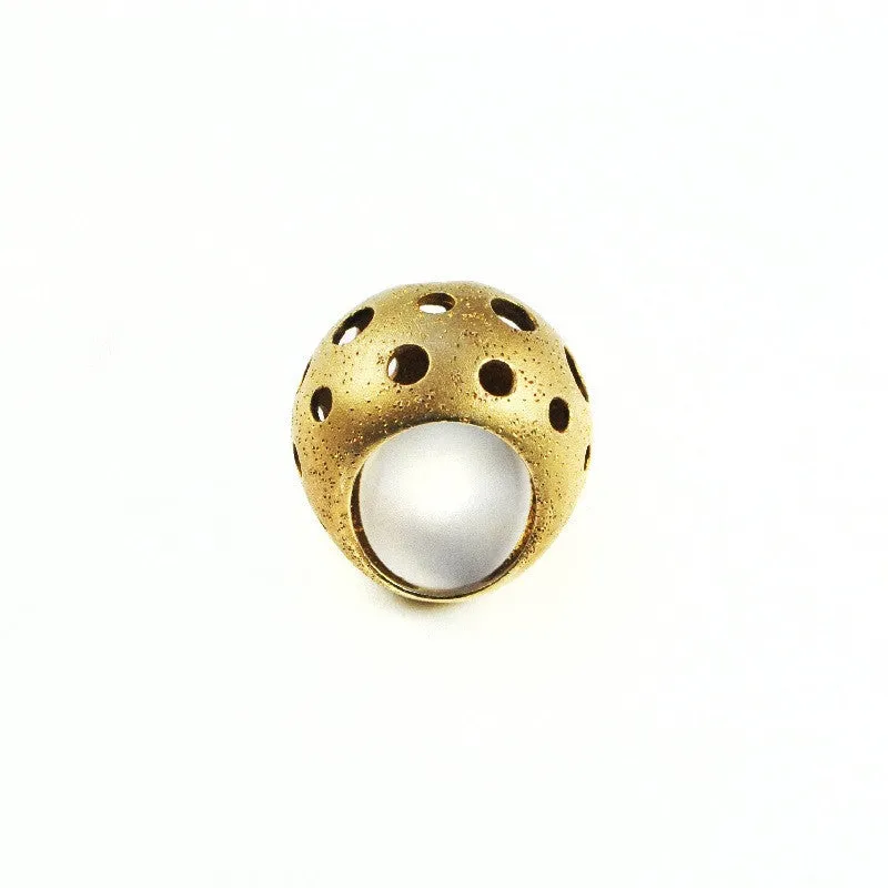 Diamond Dusted Lunar Sphere Ring