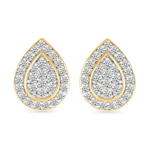 Diamond Tear drop  Shaped Studs