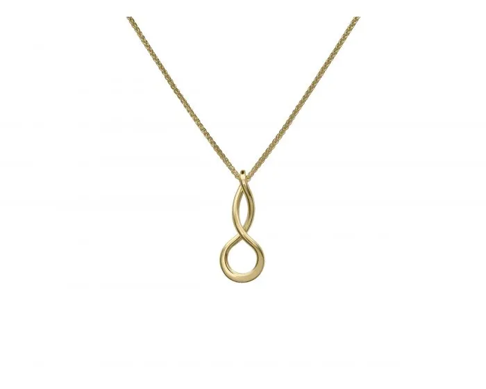 Ed Levin 14kt Gold Infinity Pendant