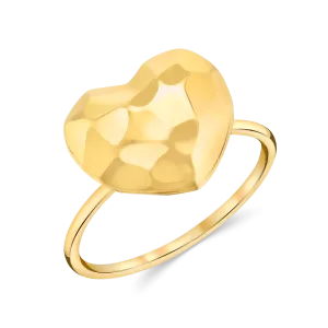 Faceted Heart Ring