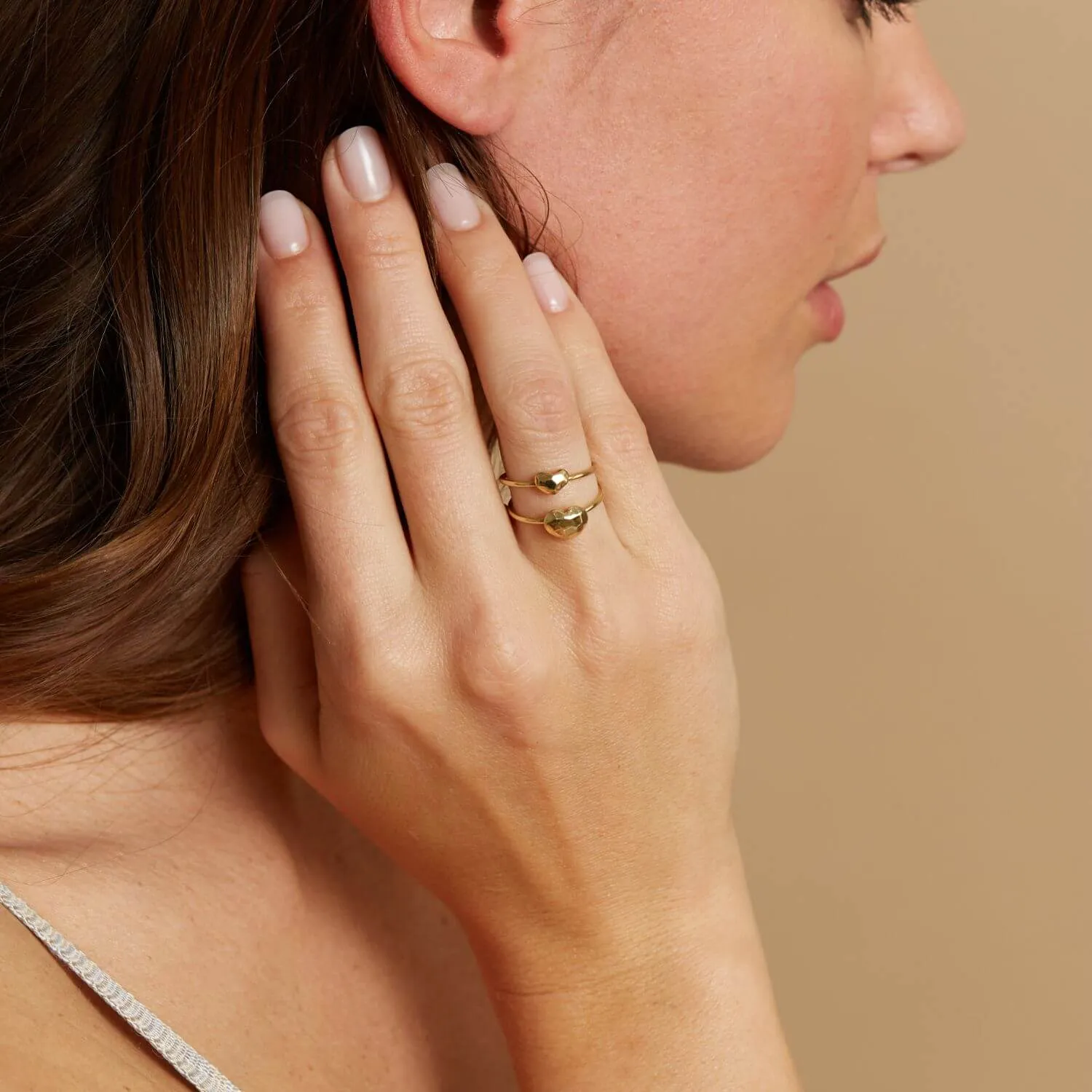 Faceted Heart Ring