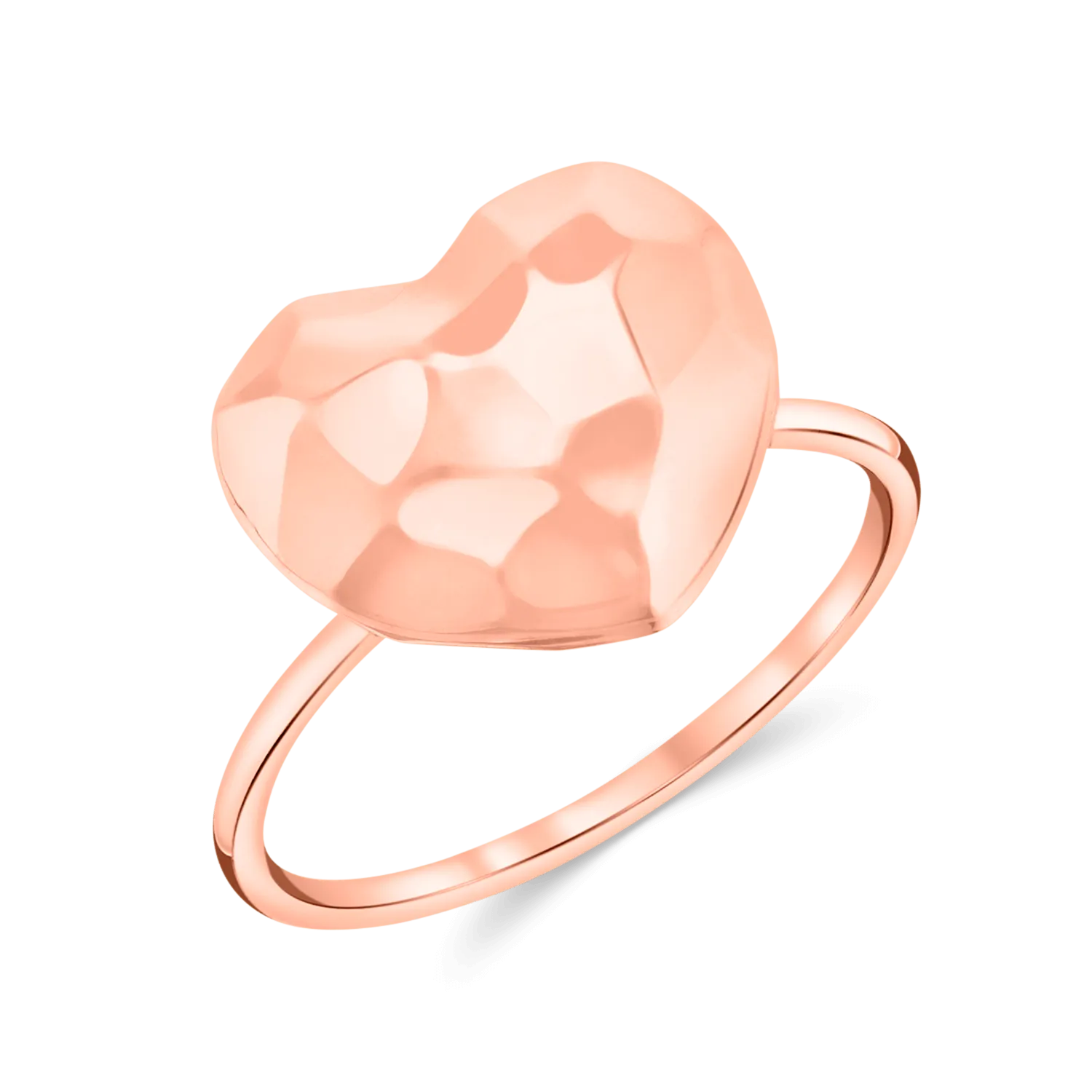 Faceted Heart Ring