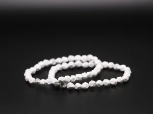 Faceted howlite bracelets