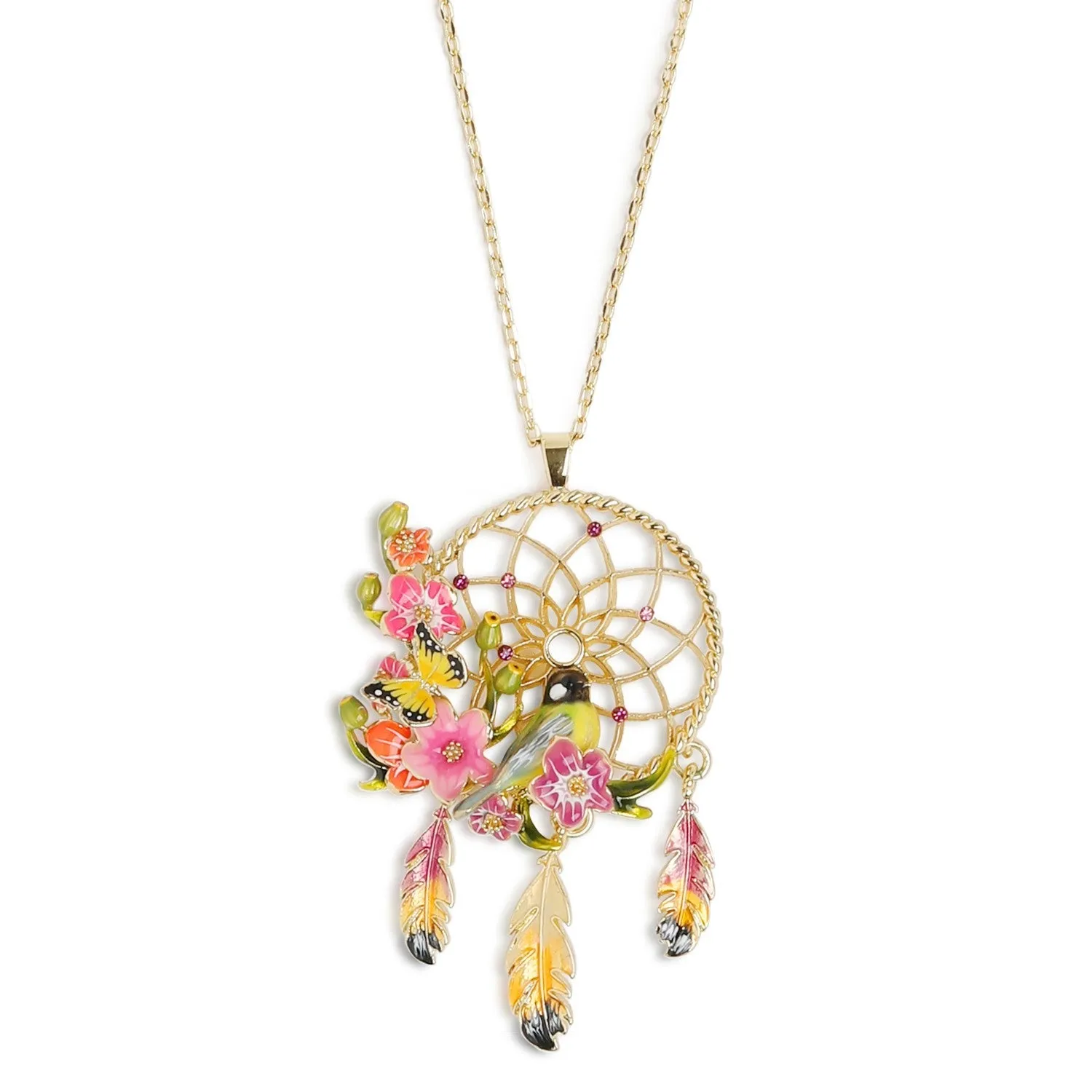 Floral Dream Catcher Pendant