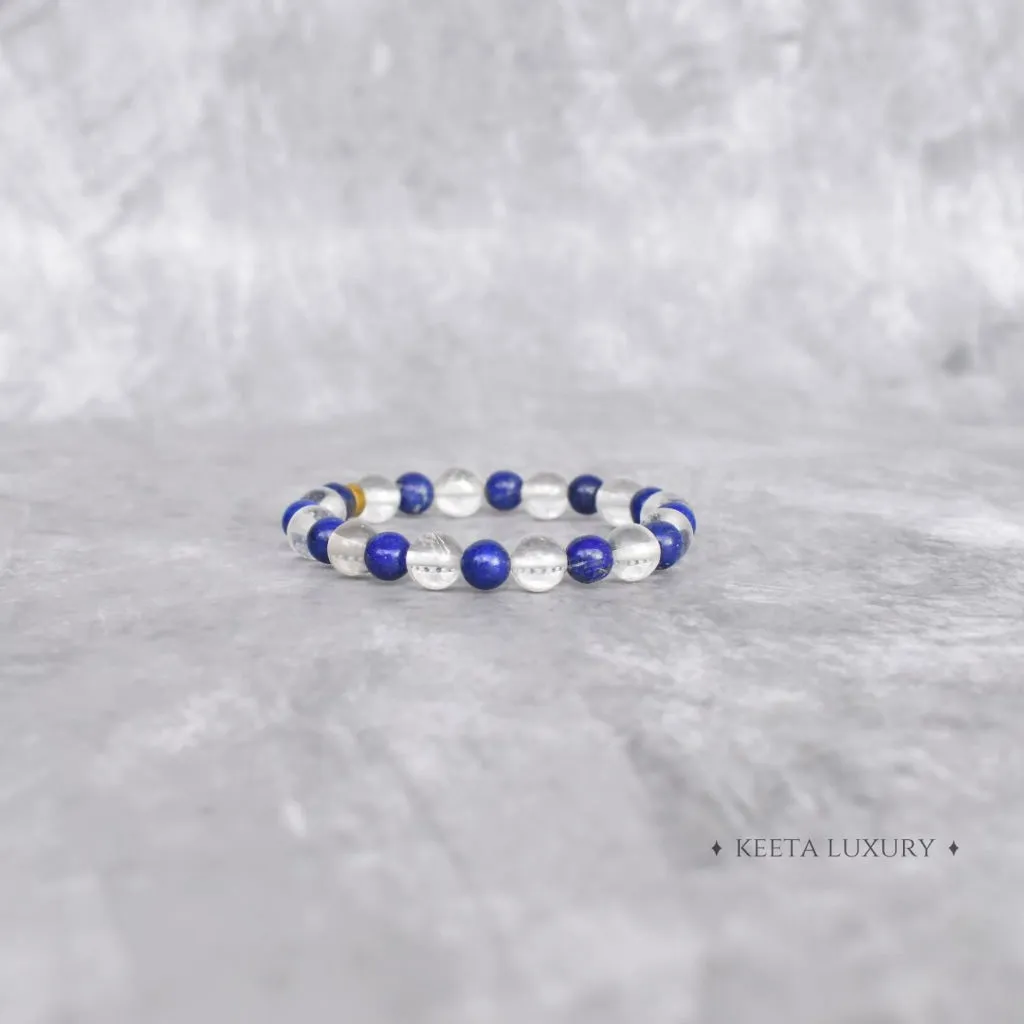 Focus - Clear Quartz & Lapis Lazuli Bracelet