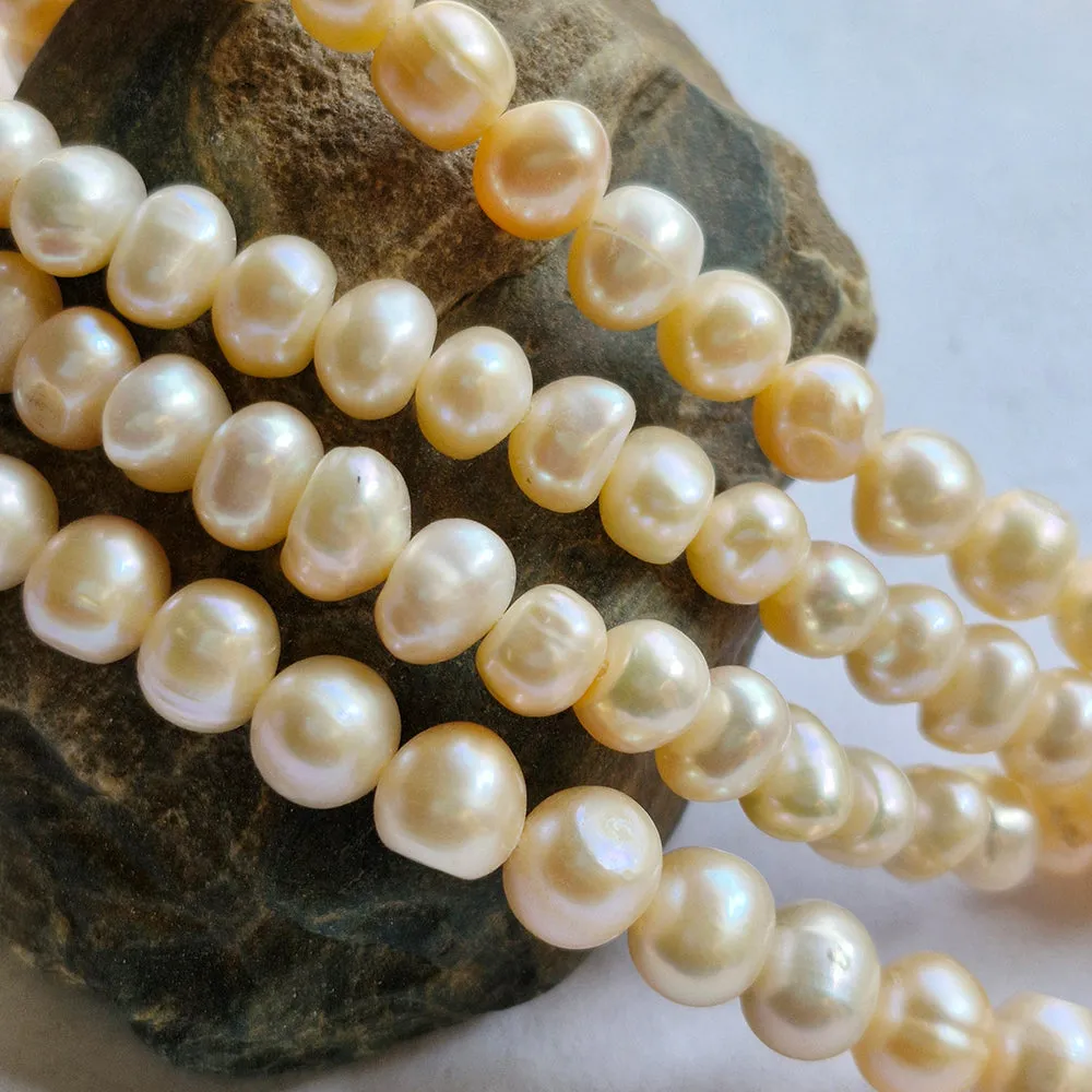 Freshwater, Pear, Real, Pearl, Sold, Per, Line, about, 46-48 Beads, String, Flat Natural, Color Size, Approximately 8~93mm