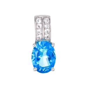 Glamorous Passion Topaz Pendant with Natural White Topaz