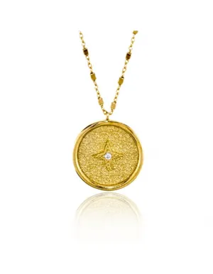 Gregio Symbolic Necklace W/ Cz North Star