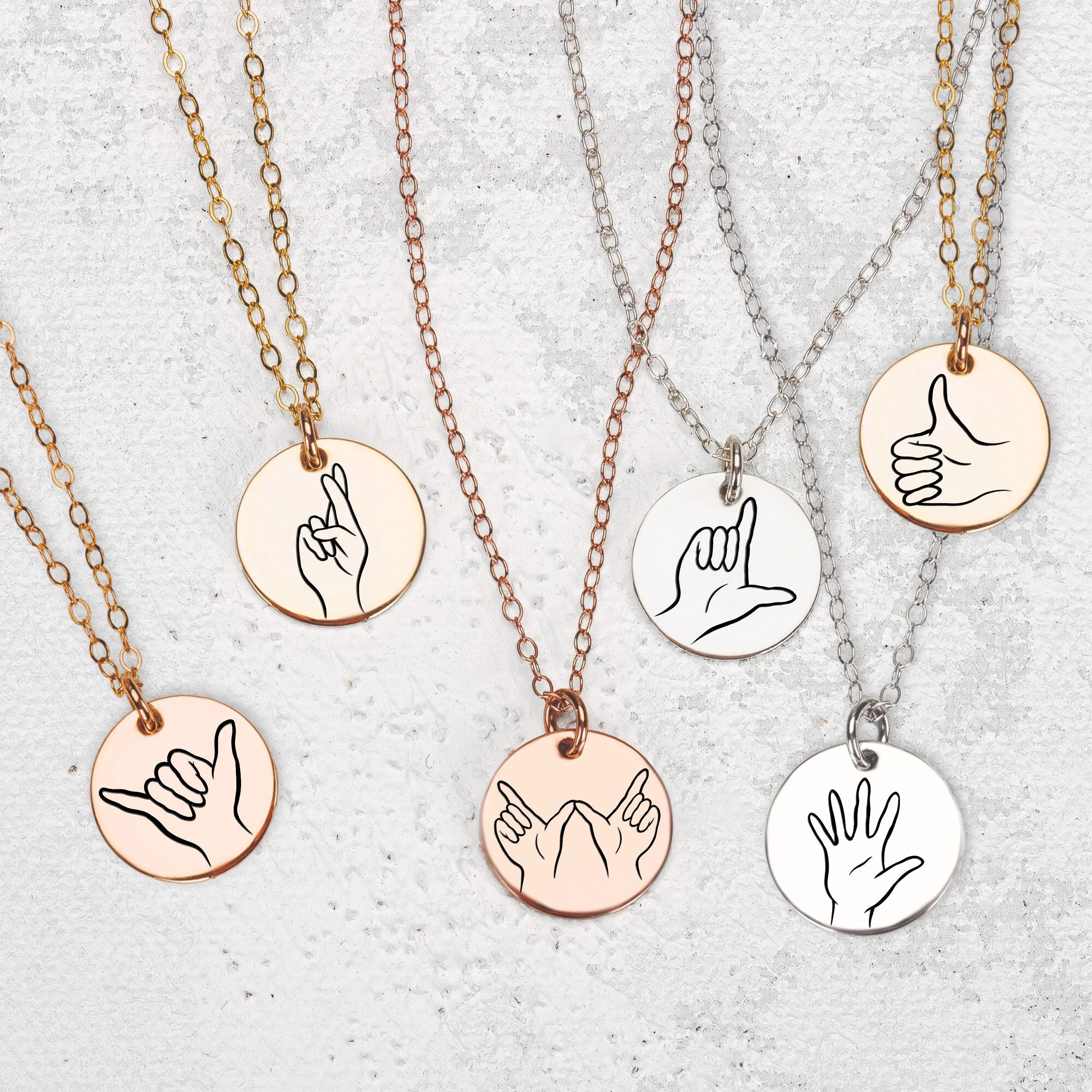 Hand Gesture Necklace