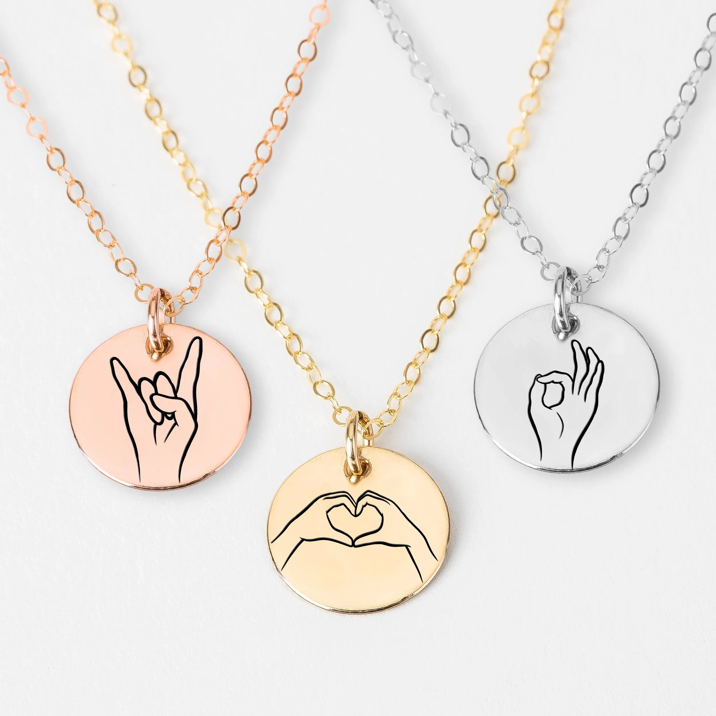 Hand Gesture Necklace